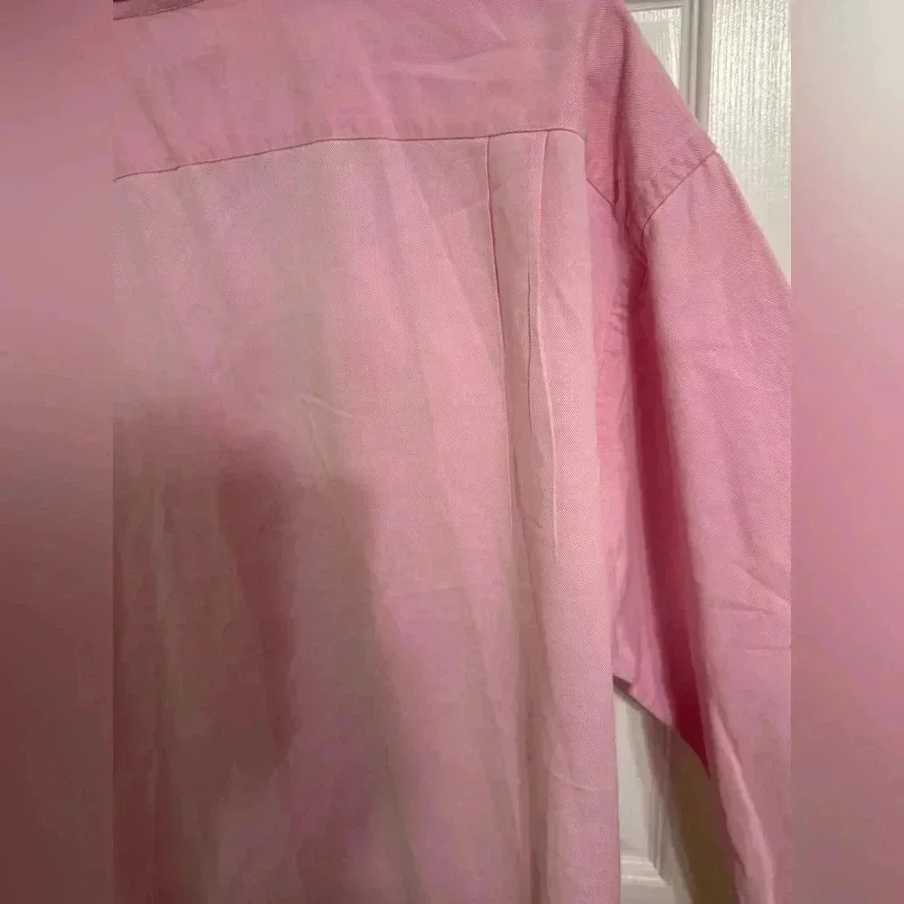GORGEOUS Paul Stuart mens XLL pink button up casual cotton shirt EUC - Picture 4 of 15